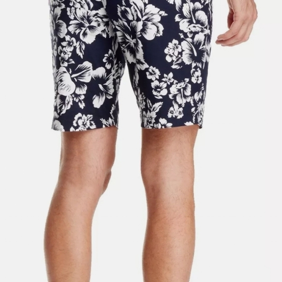 Original Penguin Men's Exploded Hibiscus Short DarkNavy White  Shorts Size 36 - Picture 2 of 13